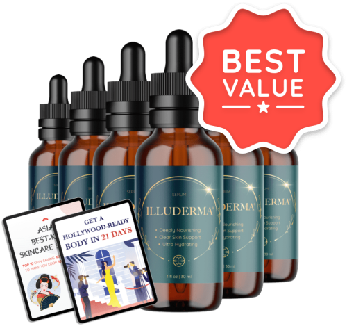 Illuderma - 6 Bottles + 2 Ebooks